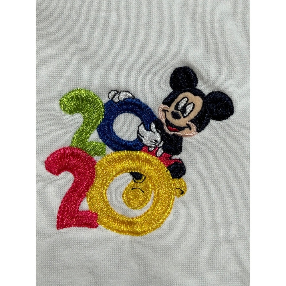 Disney Walt Disney World 2020 Womens Medium Hoodie White Mickey Minnie Full Zip - Picture 4 of 12